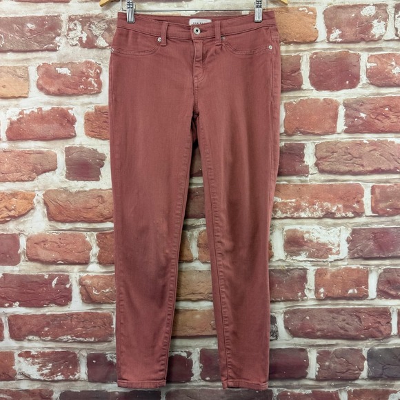 Stitch Fix Lila Ryan Pants Womens 27 Clay Pink Skinny Stretch Slim Ankle Jeans - Picture 1 of 9